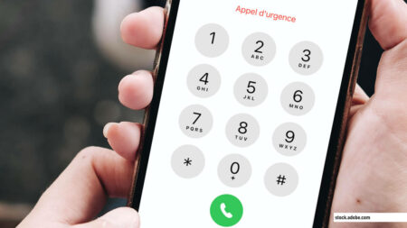 Écran de l’iPhone pour contacter les services d’urgence