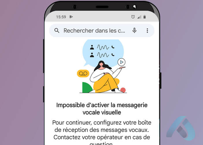 Messagerie vocale visuelle non accessible sur certains téléphones Android