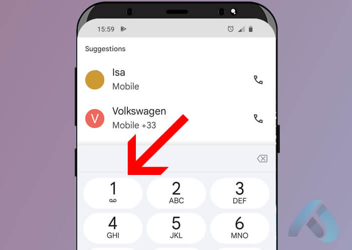 Utiliser la touche 1 pour accéder à votre répondeur téléphonique