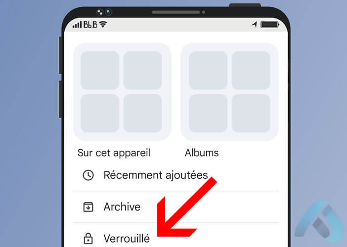 Accéder à la fonction verrouillé depuis l’application Google Photos