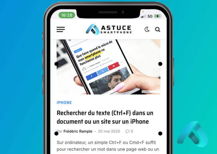 Déplacement des points noirs sur l’écran de l’iPhone pour simuler le mouvement du véhicule