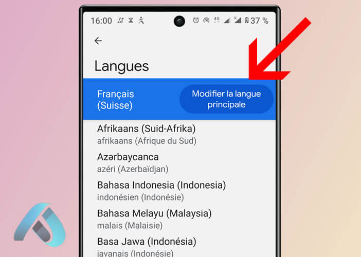 Modifier la langue principale depuis l’application Google
