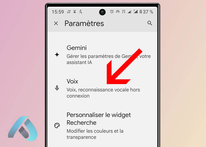 Paramètres de la voix de l’assistant Google