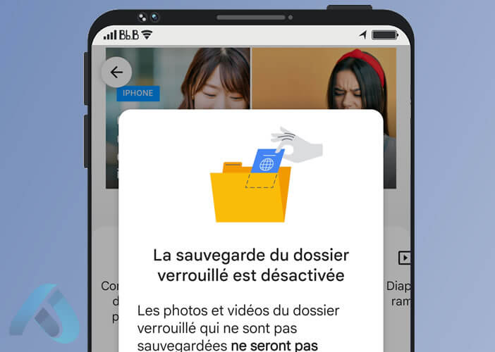Contenu du dossier verrouillé n’est pas protégé en cas de suppression de l’appli