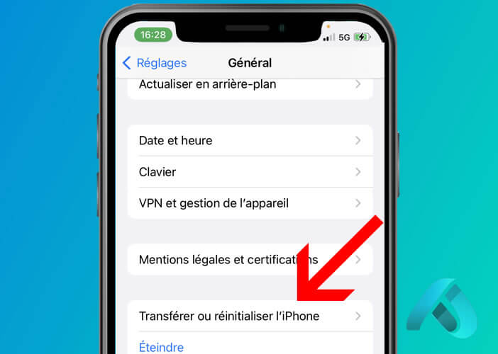 Méthode permettant de réinitialiser les paramètres de l’iPhone